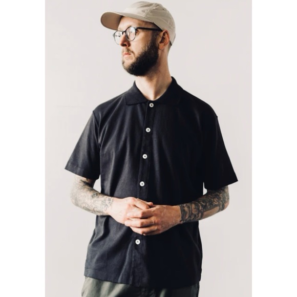 LADY WHITE CO. • Black/White Short Sleeve Button Down Shirt, S - Picture 10 of 16